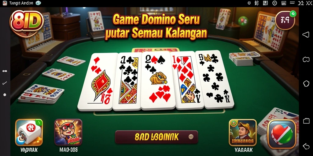 Tangkap layar gameplay yang menampilkan aksi seru permainan Domino.