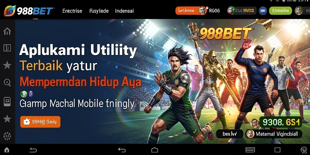 Screenshot menunjukkan antarmuka aplikasi 988BET yang sederhana dan jelas.
