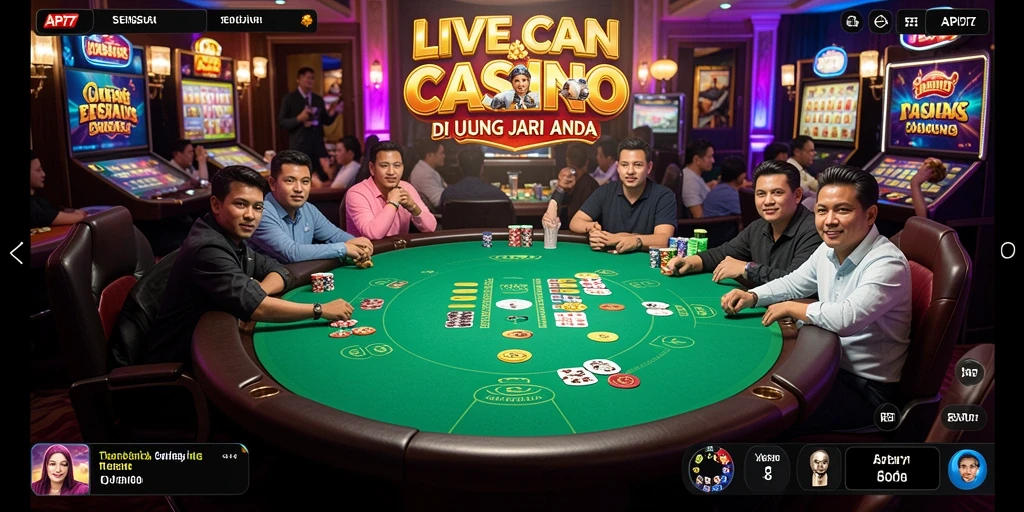 Tampilan gameplay Live Casino yang menarik dengan dealer profesional.