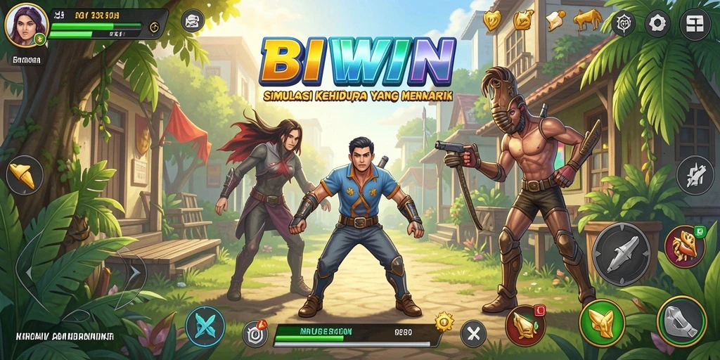 Tampilan gameplay interaktif di BIWIN yang penuh warna.