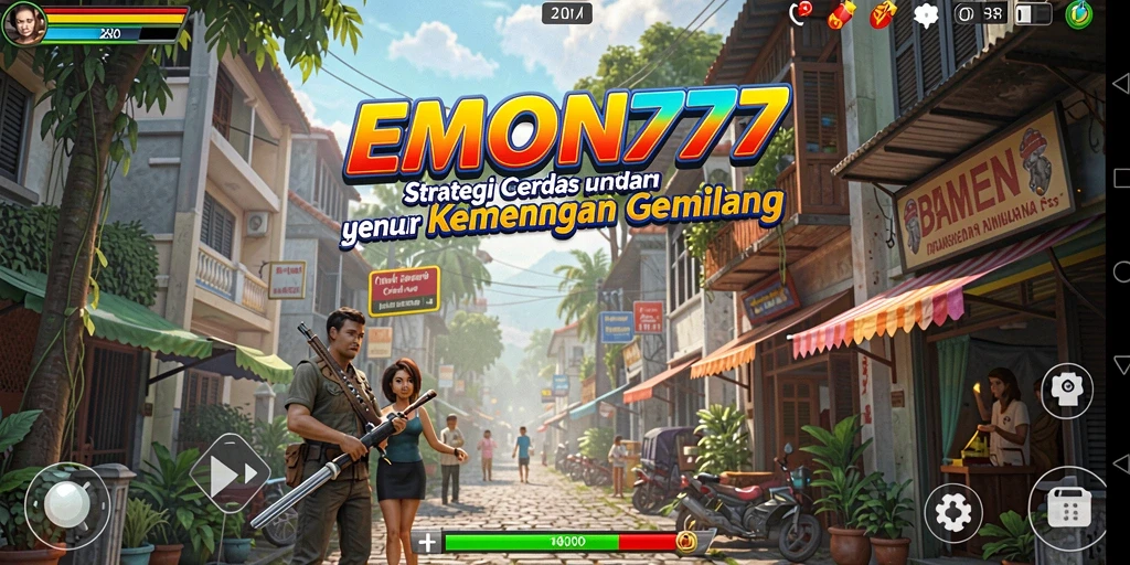 Screenshot gameplay EMON777 menampilkan pertempuran strategis yang intens.