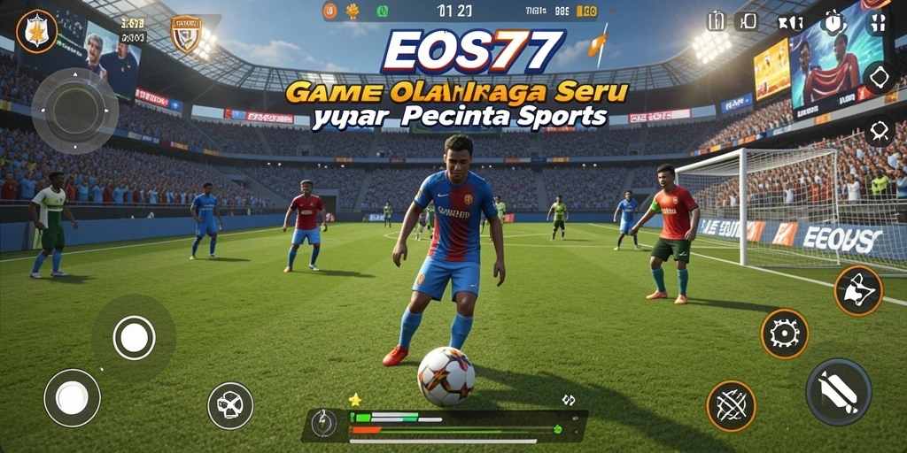 Screenshot gameplay EOS77 menampilkan aksi seru dalam permainan olahraga.