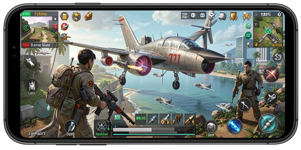 Tampilan gameplay strategis dalam F7F7 yang menawan.