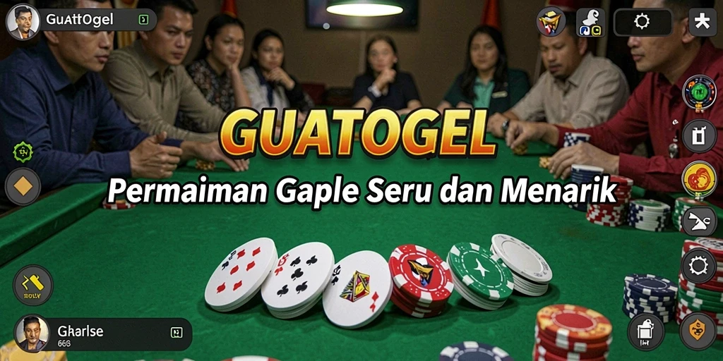 Tampilan gameplay seru GUATOGEL saat bermain Gaple.