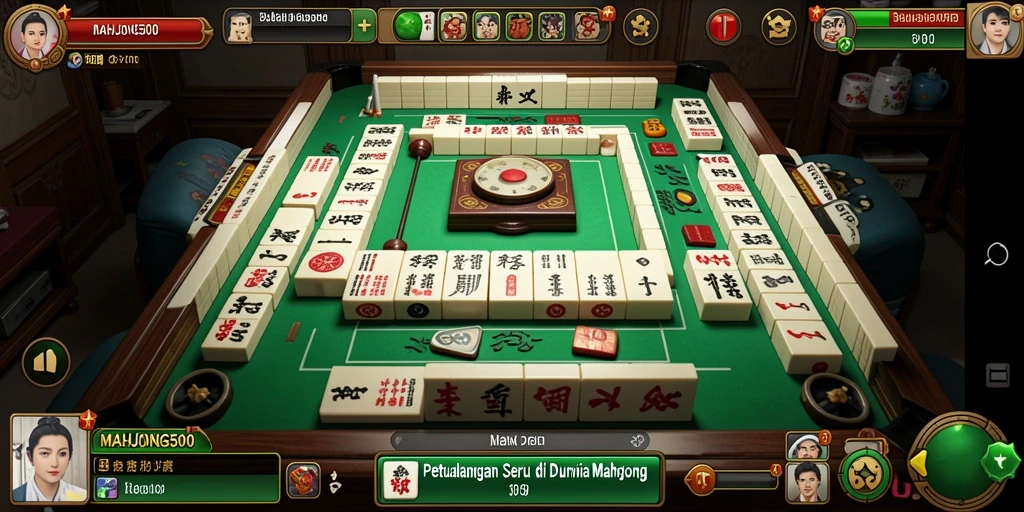 Tampilan gameplay petualangan di MAHJONG500 yang mendebarkan.