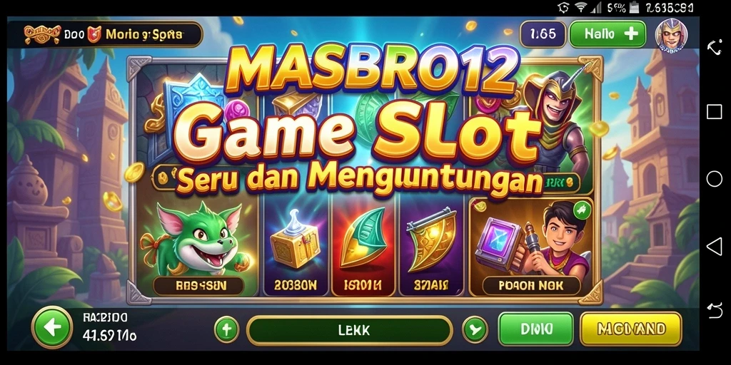 Screenshot gameplay MASBRO12 menunjukkan keseruan bermain Slot yang menawan.