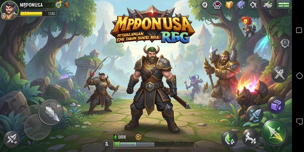 Gameplay MPONUSA yang menarik dengan petualangan yang seru.