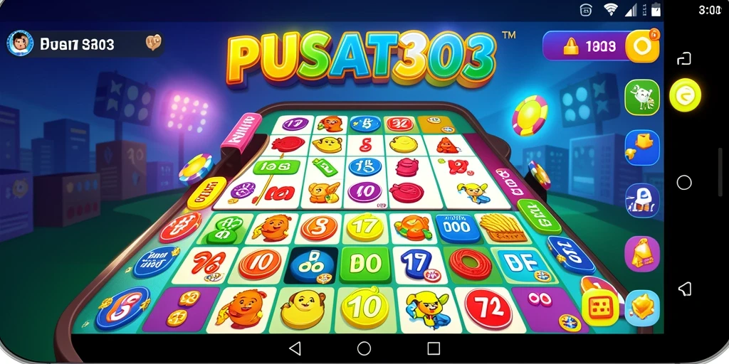 Screenshot gameplay PUSAT303 yang menampilkan keseruan Bingo.