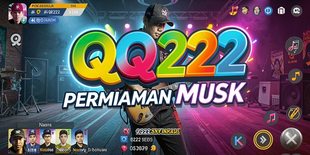 Tampilan gameplay QQ222 yang penuh warna dan dinamis.