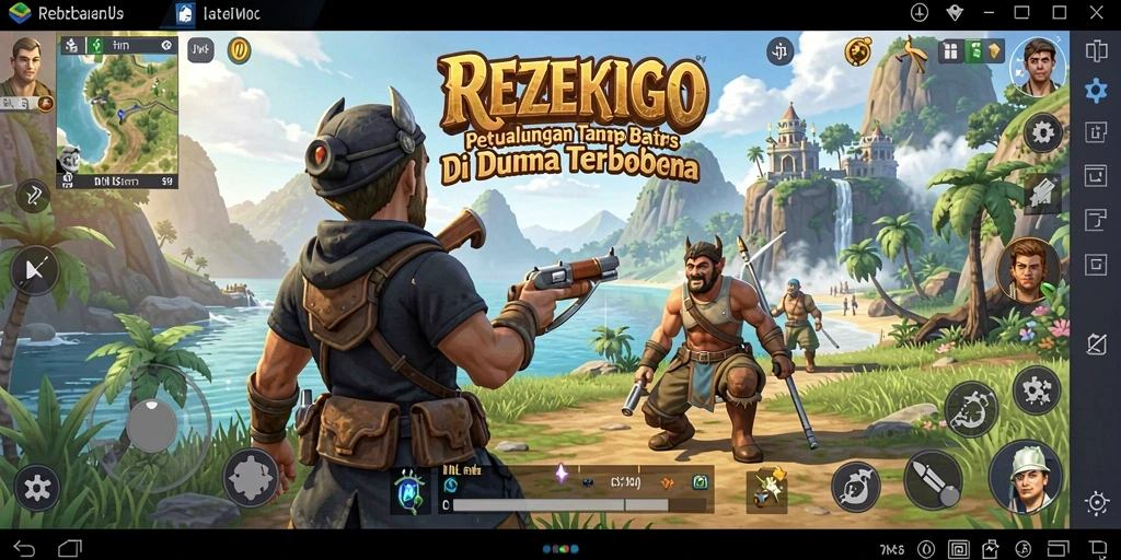 Screenshot gameplay menampilkan eksplorasi di dunia terbuka yang menakjubkan.
