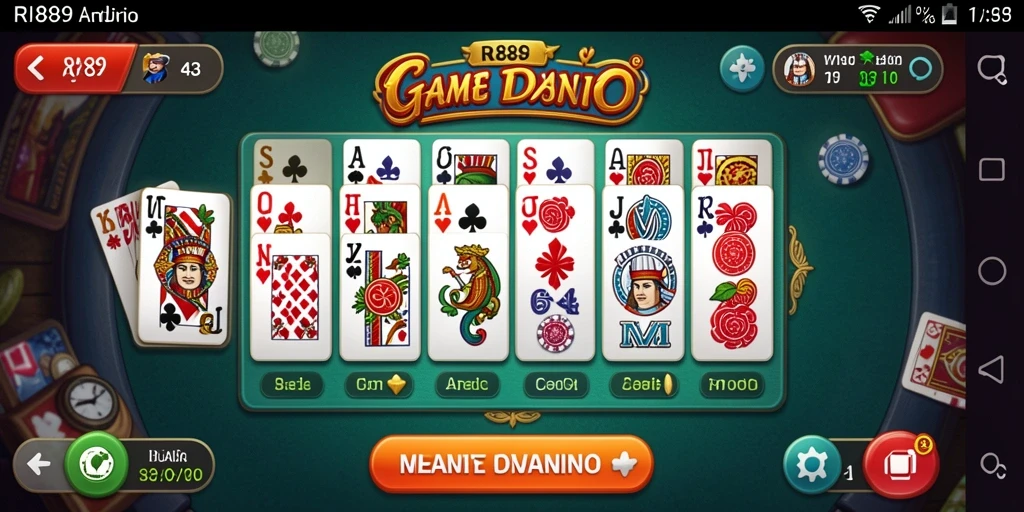 Tampilan gameplay seru dalam RI889 dengan aksi domino yang mendebarkan.