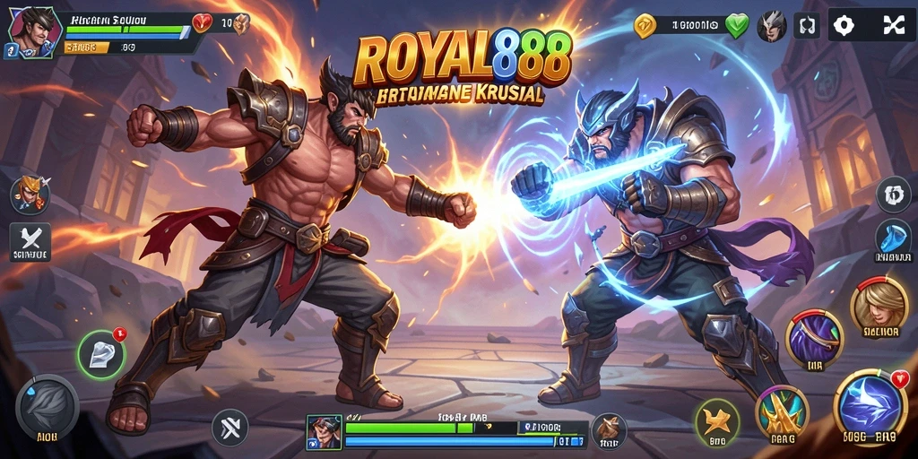 Gameplay mendebarkan ROYAL88 dengan aksi pertarungan yang intens.