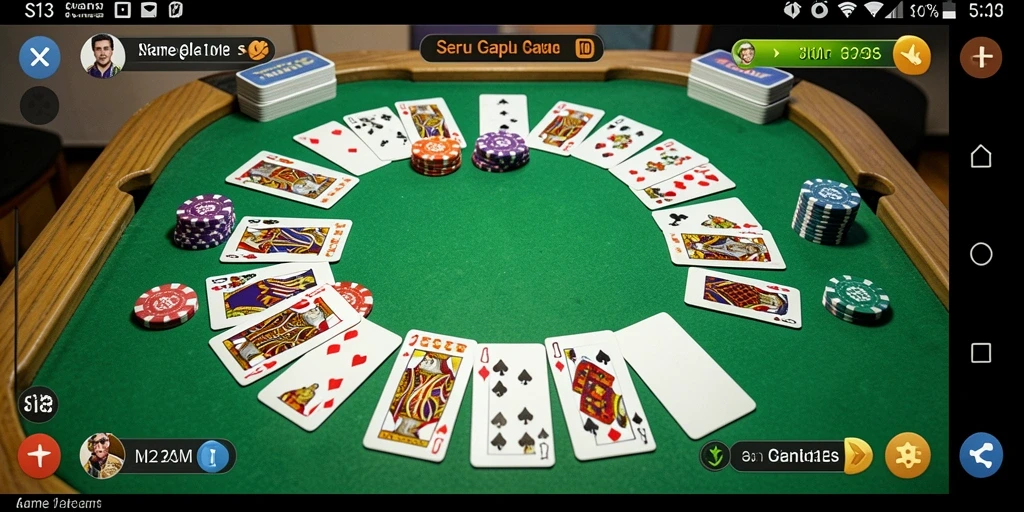 Gameplay seru S13 dalam permainan Gaple yang menegangkan.