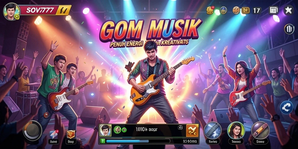 Tampilan gameplay menarik dari SOV777 dengan interaksi musik.