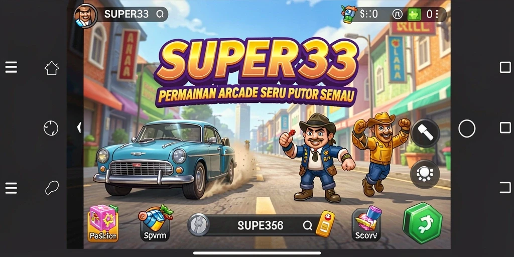 Screenshot utama SUPER33 menampilkan gameplay seru dengan grafik yang mengagumkan.