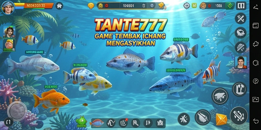 Tampilan menarik dari gameplay Tembak Ikan di TANTE777.