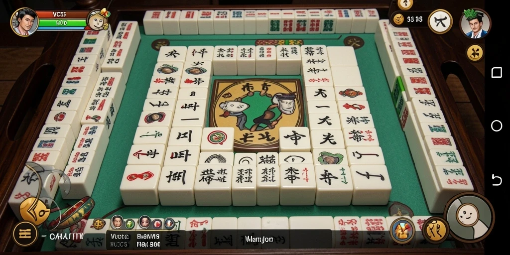 Screenshot VC55 menampilkan gameplay seru permainan Mahjong.