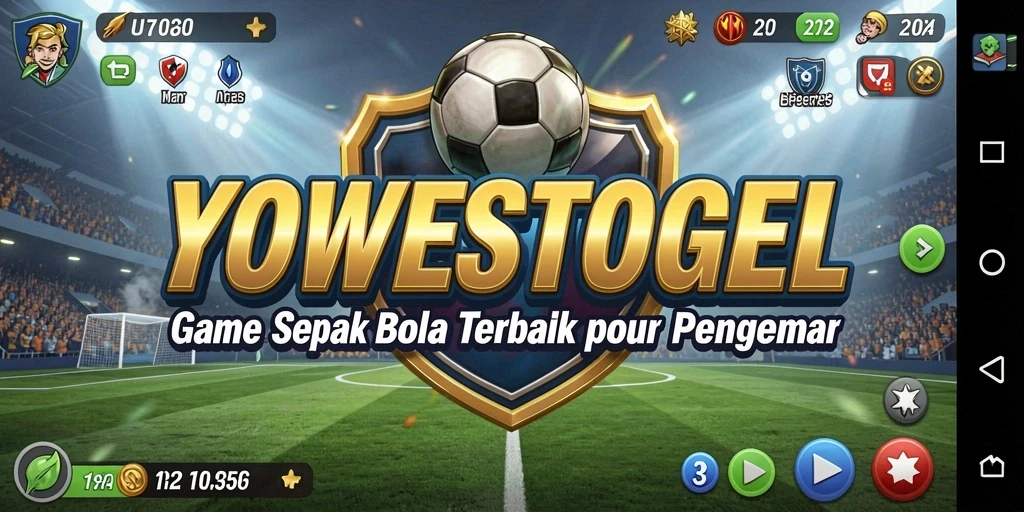 Tangkapan layar YOWESTOGEL menampilkan aksi seru dalam game sepak bola.